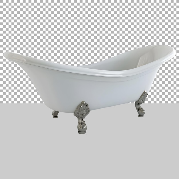 PSD bath tub on transparent background ai generated