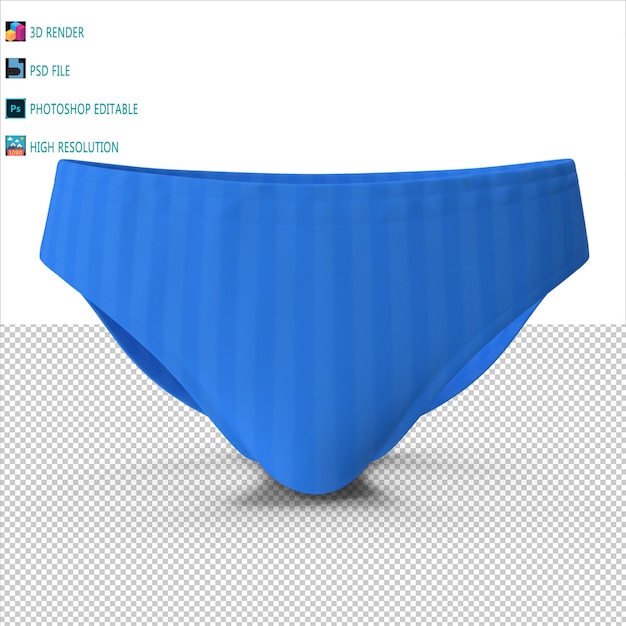 PSD costume da bagno 3d render psd file