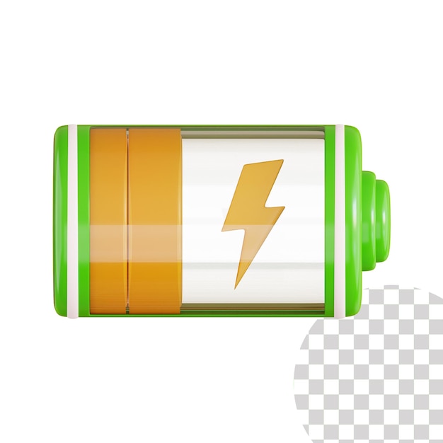 PSD battery 3d icon