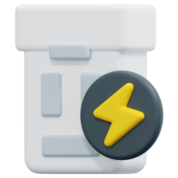 PSD battery 3d render icon illustration