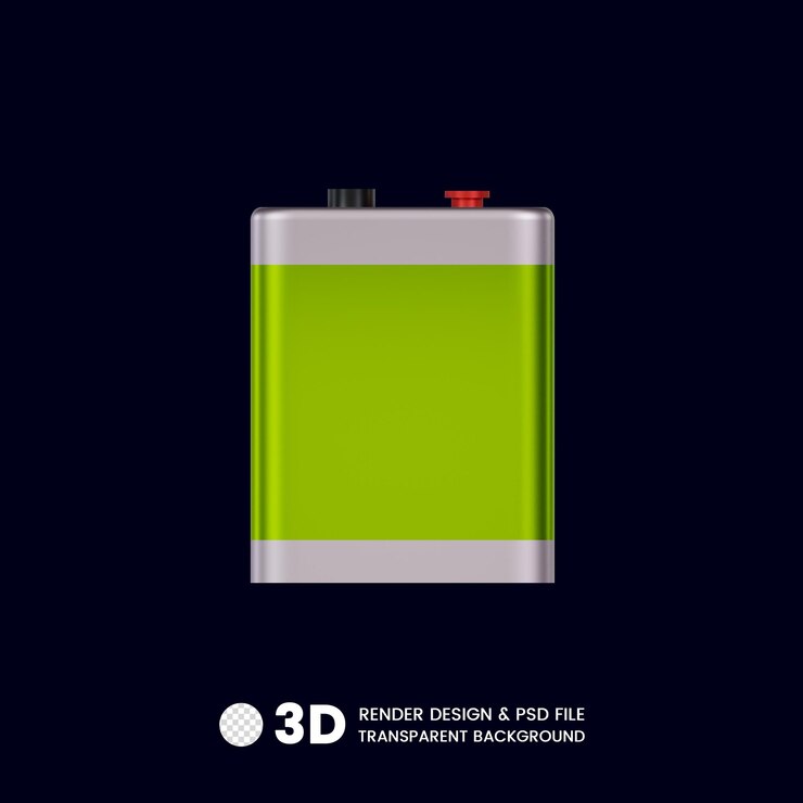 PSD 배터리 3d 렌더