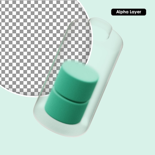 PSD battery 3d rendering icon