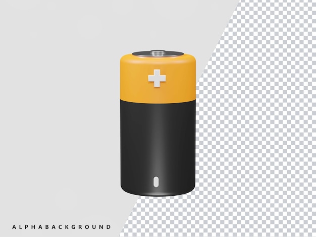 PSD icona di rendering 3d della batteria