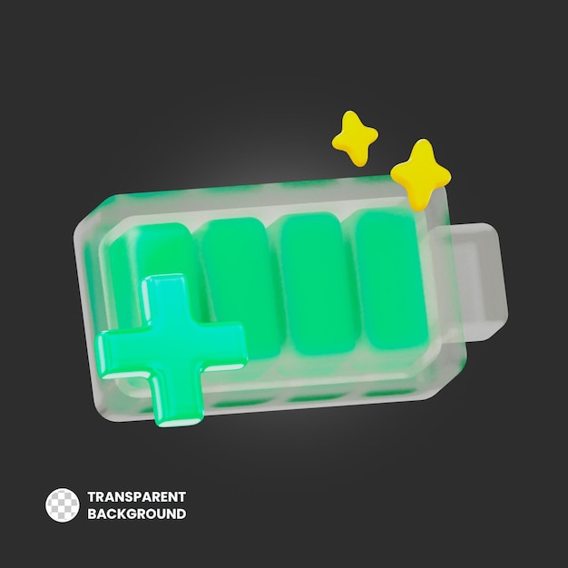 Battery 3d user interface icon