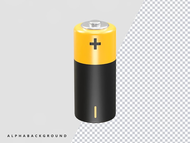 PSD battery icon 3d rendering illustration