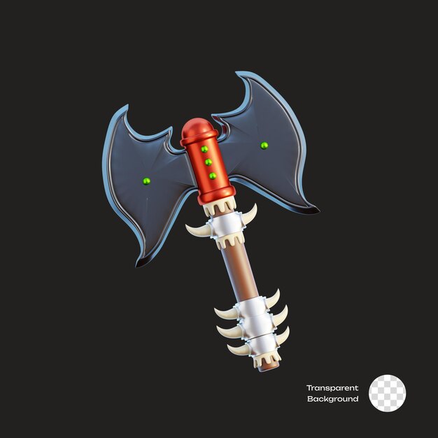 PSD battle axe weapon 3d icon