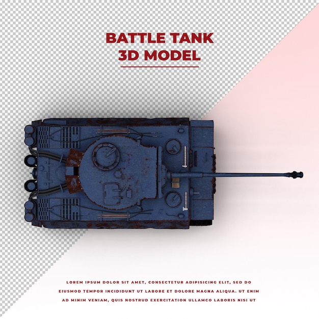 PSD battle tank model