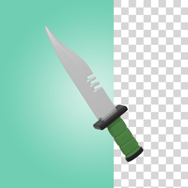 PSD bayonet knife 3d icon