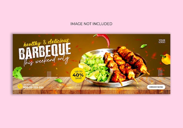 bbq facebook cover post design.