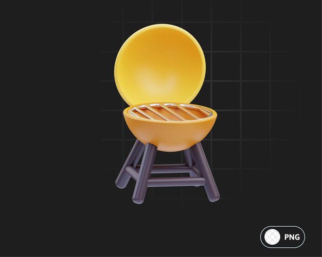 PSD bbq 그릴 아버지 날 3d 일러스트레이션