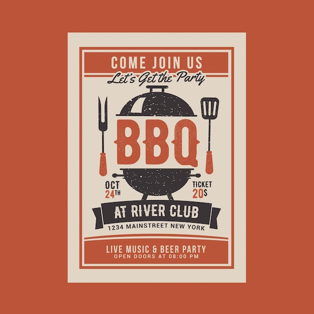 Bbq party flyer