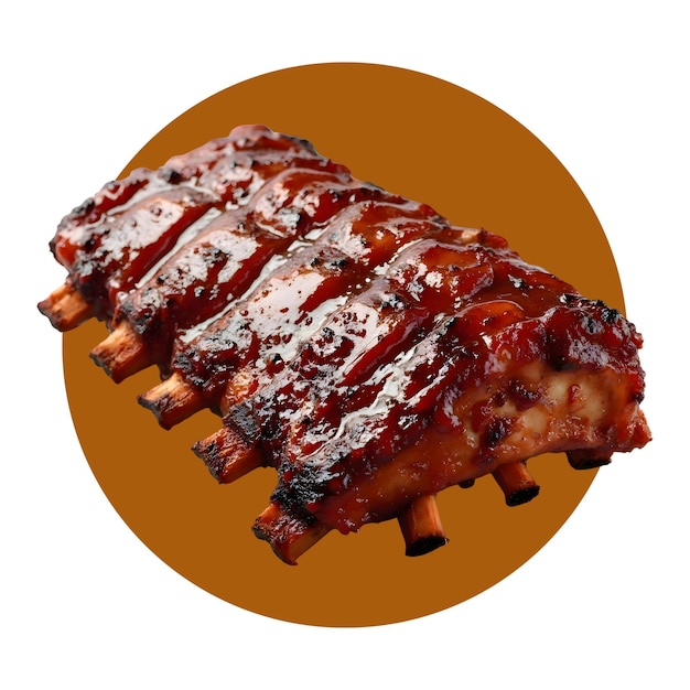 BBQ Ribs gegrilde ribs geïsoleerd op doorzichtige achtergrond BBQ ribs png