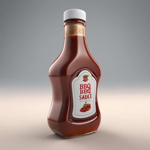 PSD bbq sauce bottle psd on a white background