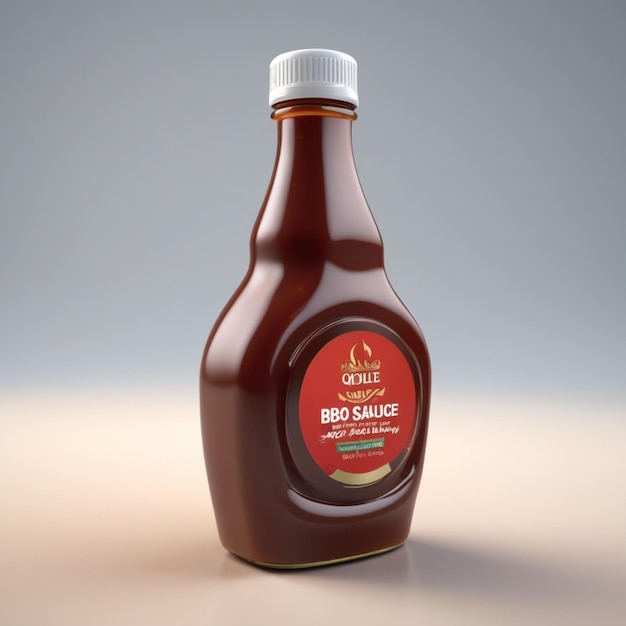 PSD bbq sauce bottle psd on a white background