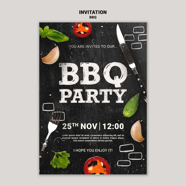 PSD bbq-sjabloonontwerp