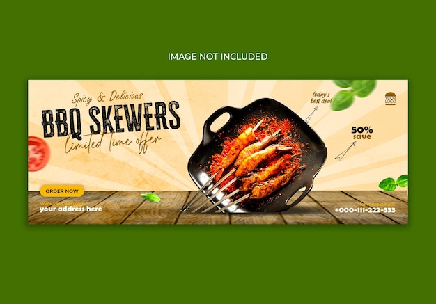 Bbq social media facebook banner design.