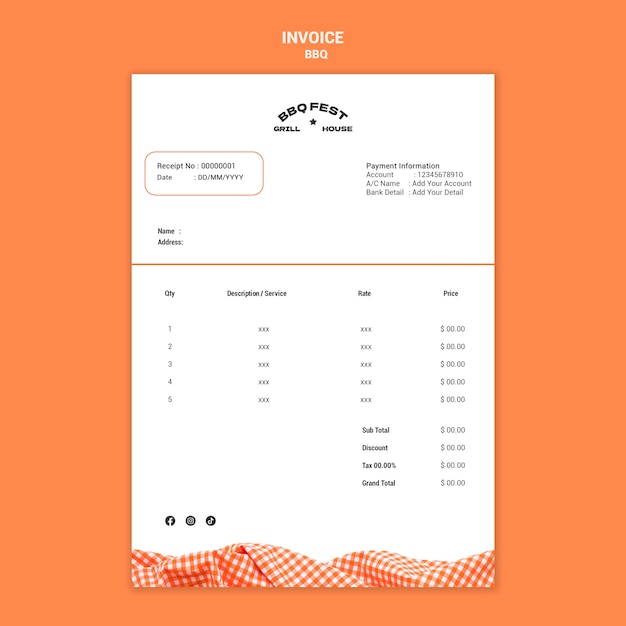 PSD bbq template design