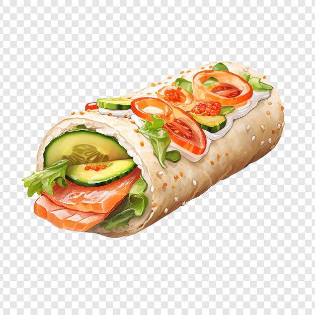 PSD bc roll isolated on transparent background