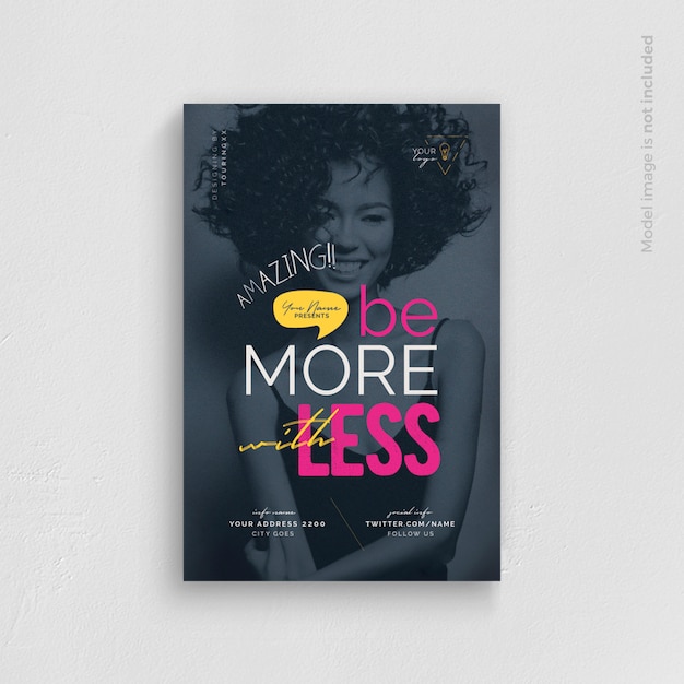 PSD be more with less flyer template