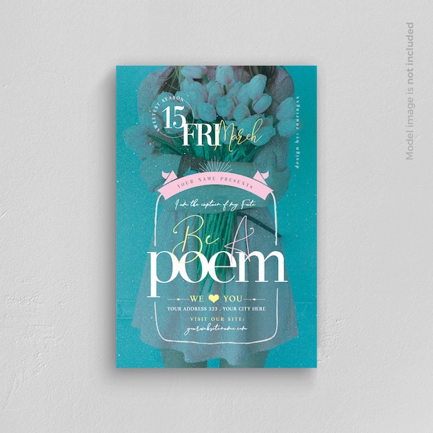 Be a poem flyer template