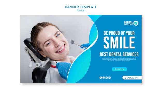 PSD be proud of your smile banner template