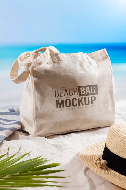 PSD beach bag mockup design