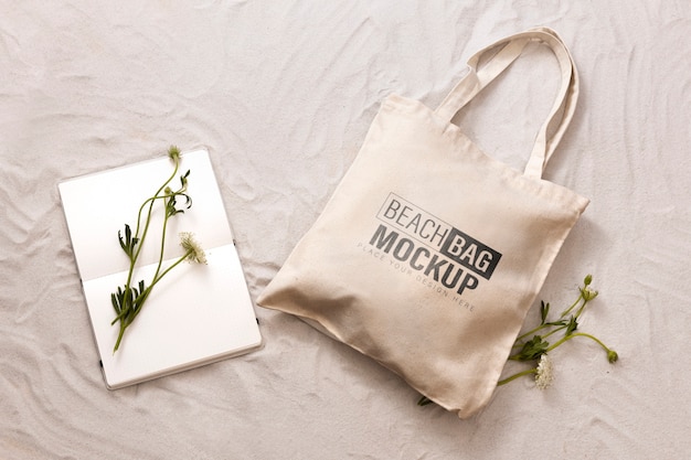 PSD beach bag mockup design