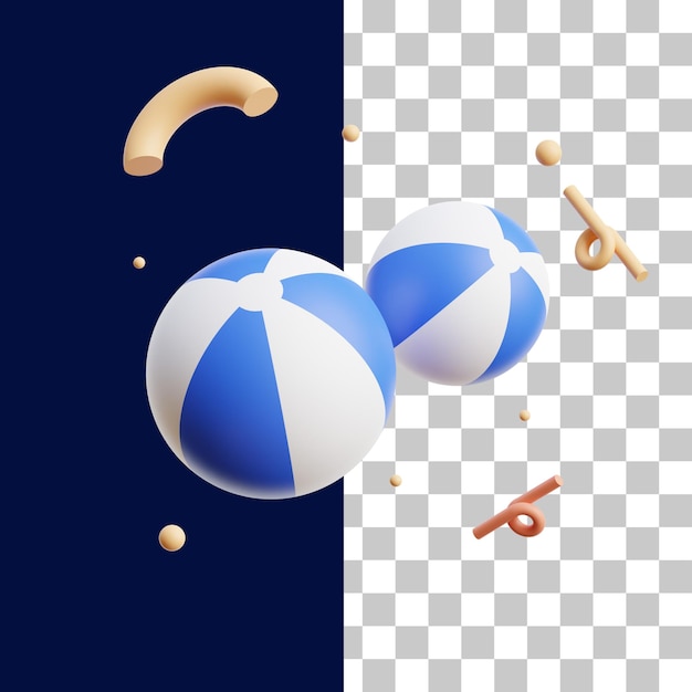 Beach ball 3d icon