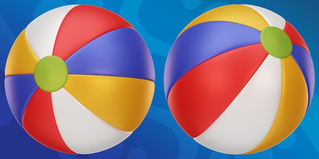 PSD beach ball 3d illustration