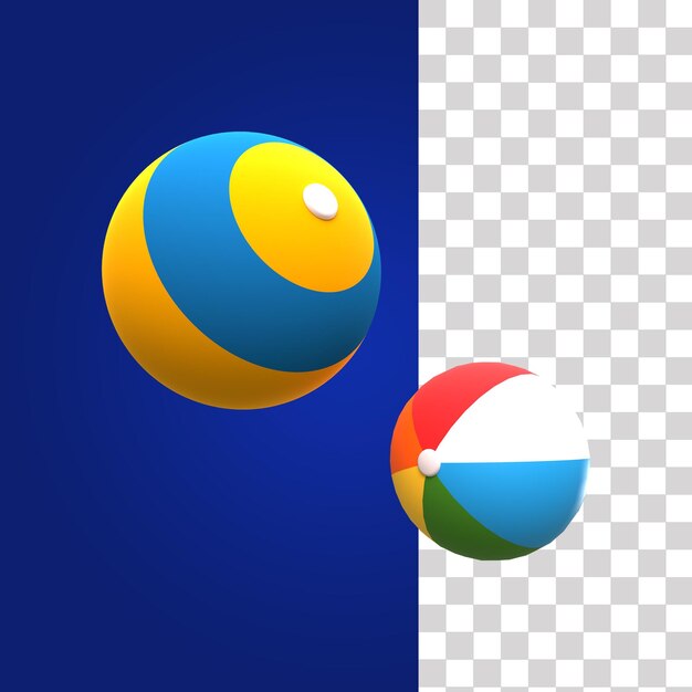 PSD Пляжный мяч 3d иллюстрация