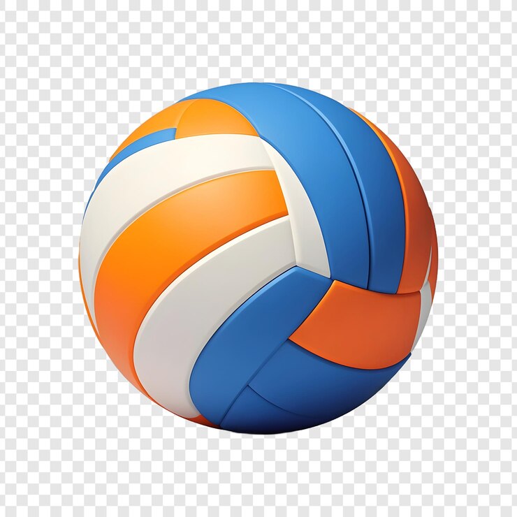 PSD a beach ball with a blue and red striped beach ball