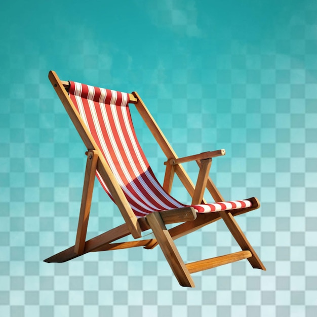 PSD beach chair isolated on transparent background