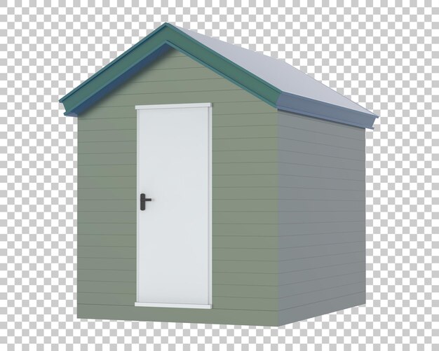 Beach hut on transparent background 3d rendering illustration