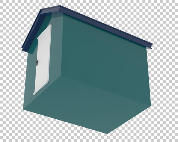 Beach hut on transparent background 3d rendering illustration