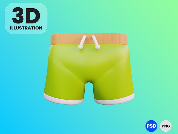 Beach pants 3d illustration