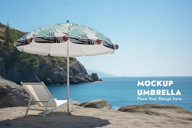 PSD beach paraplu mock-up