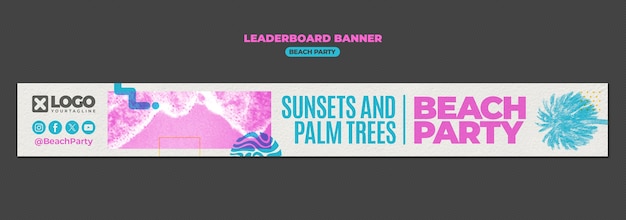 Beach party template design