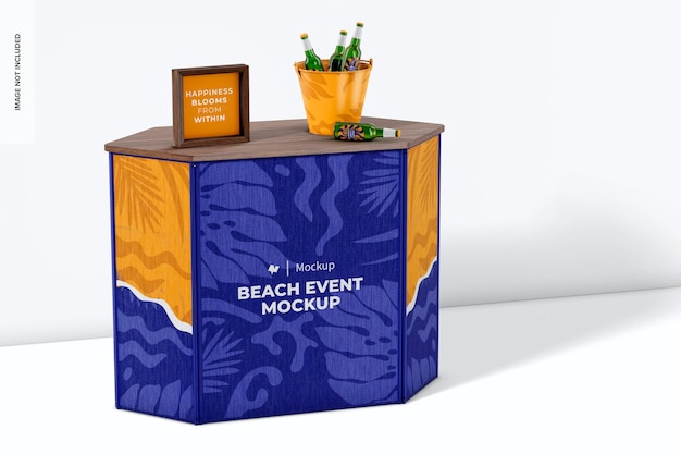 Mockup di stand promozionale da spiaggia