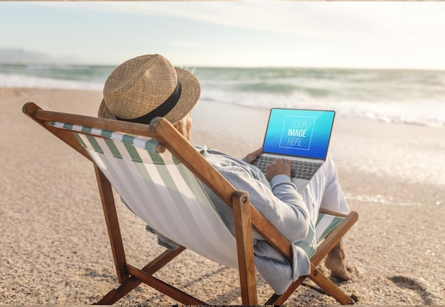beach screen mockup