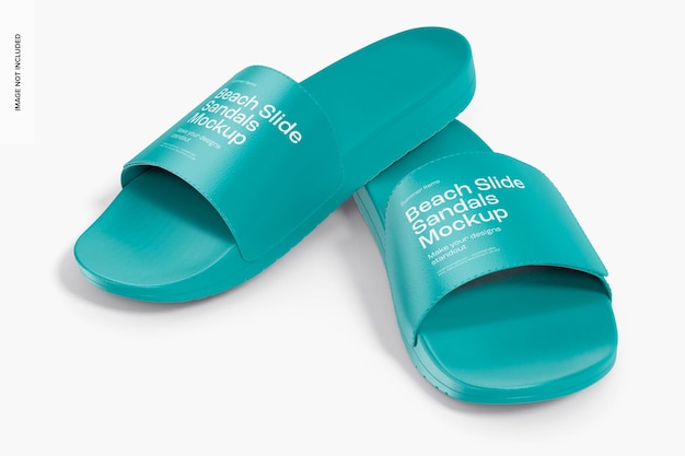 Beach Slide Sandals Mockup