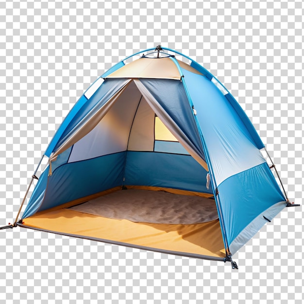 PSD beach tent isolated on transparent background