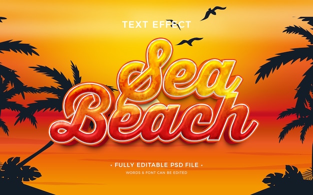 PSD beach text effect