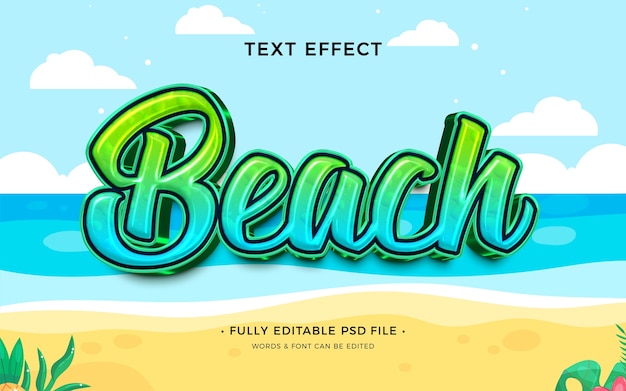 Beach text effect