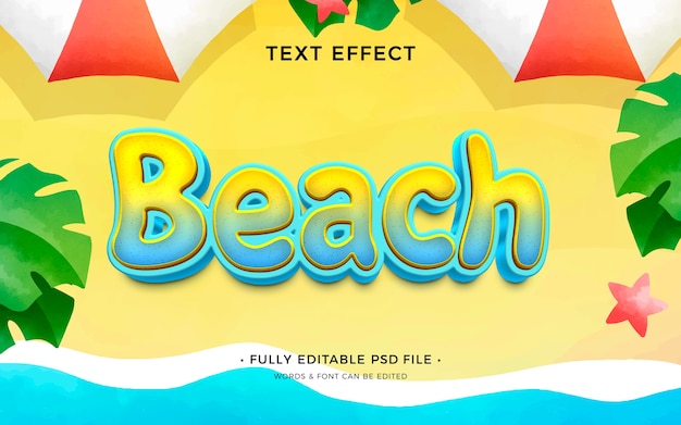 PSD beach text effect