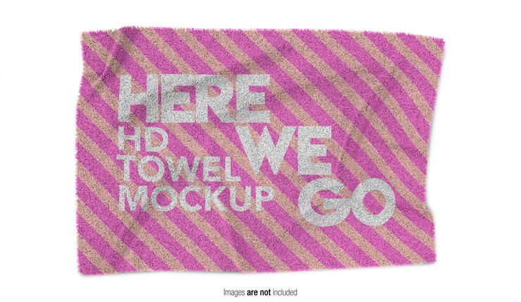 PSD beach towel  mockup