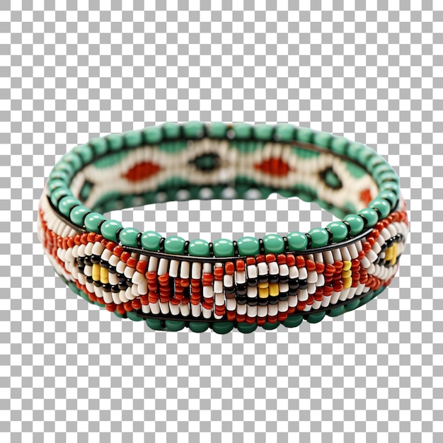 PSD beaded bracelet on transparent background