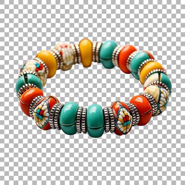 PSD beaded bracelet on transparent background