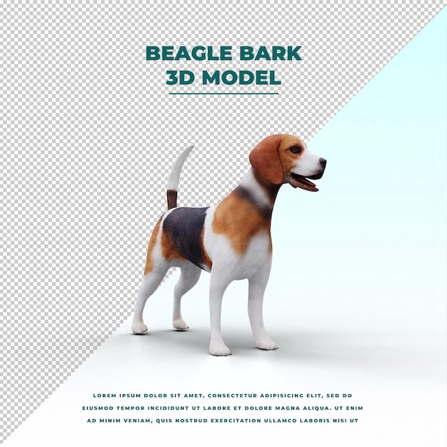 Beagle blaft schattige hond