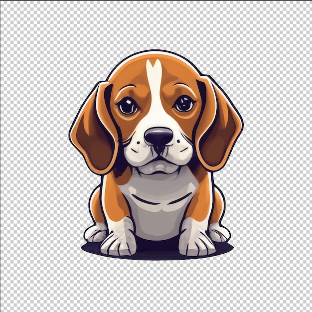 PSD cane beagle in una posa giocosa