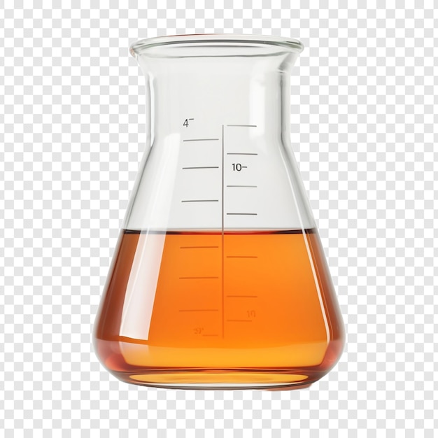 PSD 透明な背景の上に隔離されたビーカー